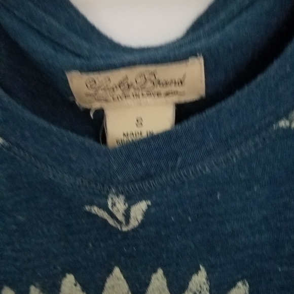 Lucky Brand womens size small blue peacock 3/4 sleeve length shirt - Picture 3 of 3